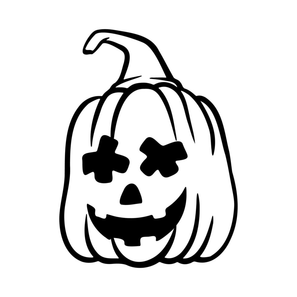 calabazas de halloween jack o caras de linternas. icono de calabaza. calabaza de halloween de miedo. vector