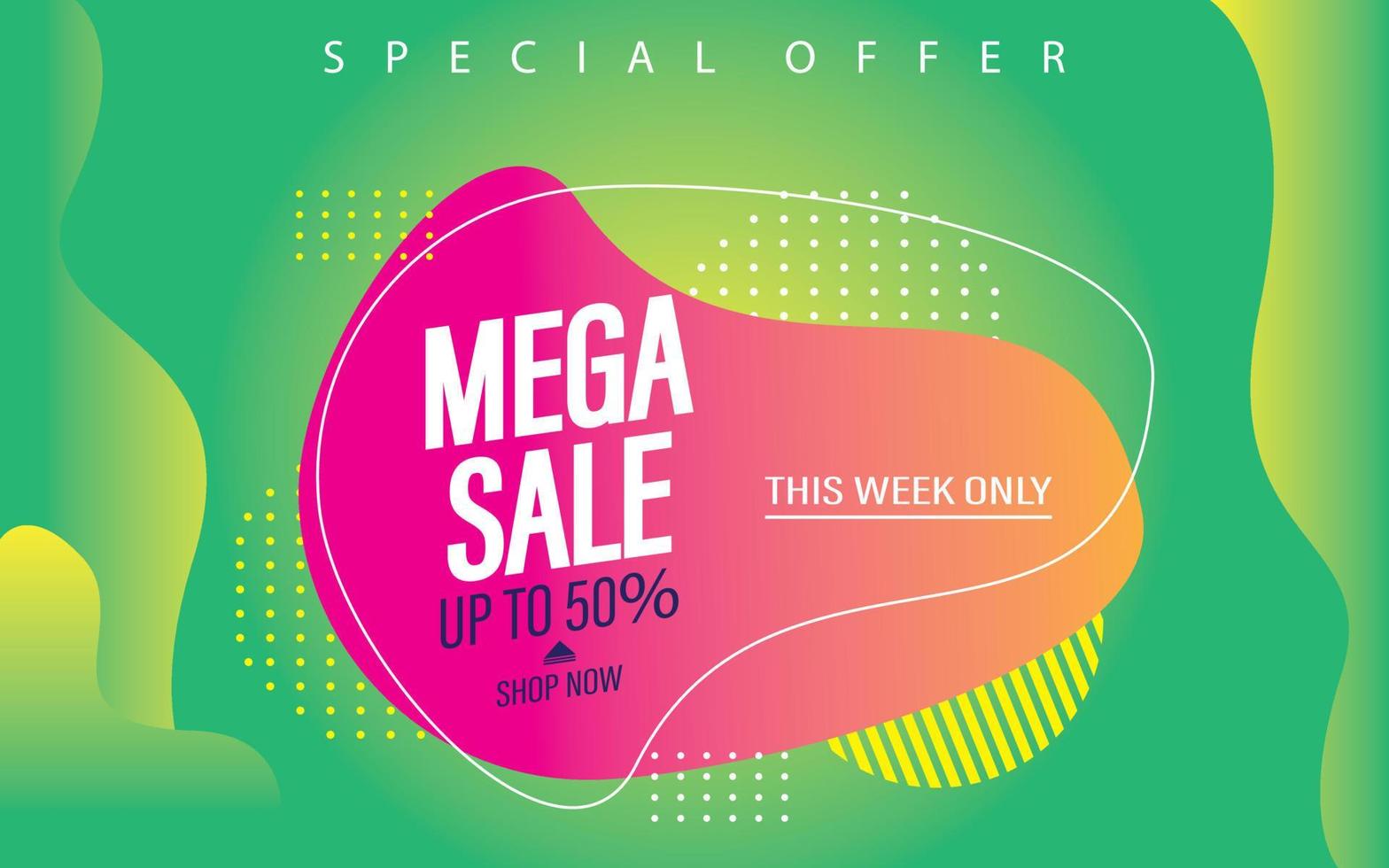 Sale banner template design  Super Sale end of season special offer banner. vector