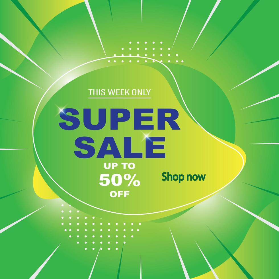 Sale banner template design  Super Sale end of season special offer banner. vector