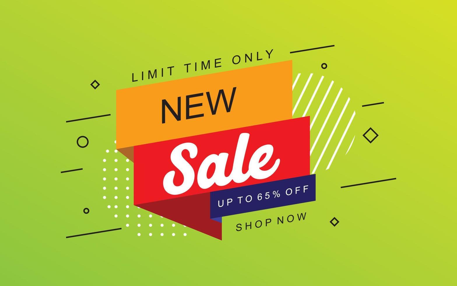 Sale banner template design, Super Sale end of season special offer banner. vector