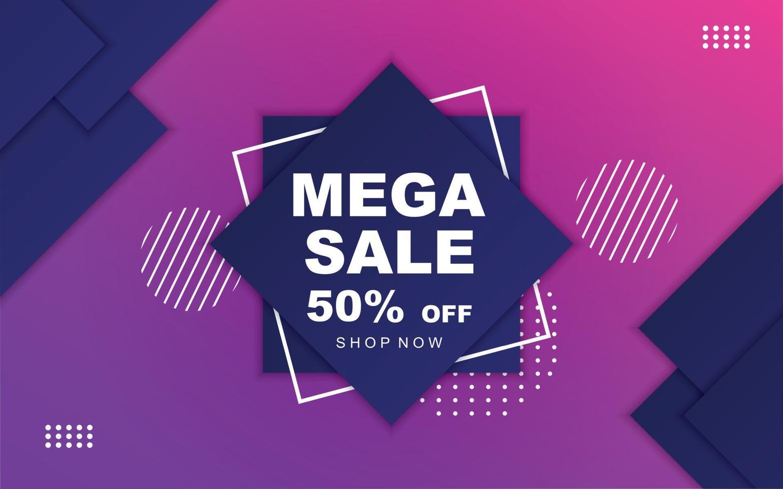 Sale banner template design, Super Sale end of season special offer banner. vector