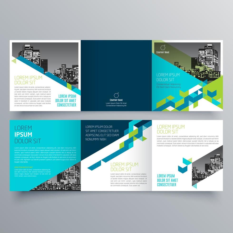 Tri-fold brochure template Minimalistic geometric design for corporate and business. Creative concept brochure vector template.