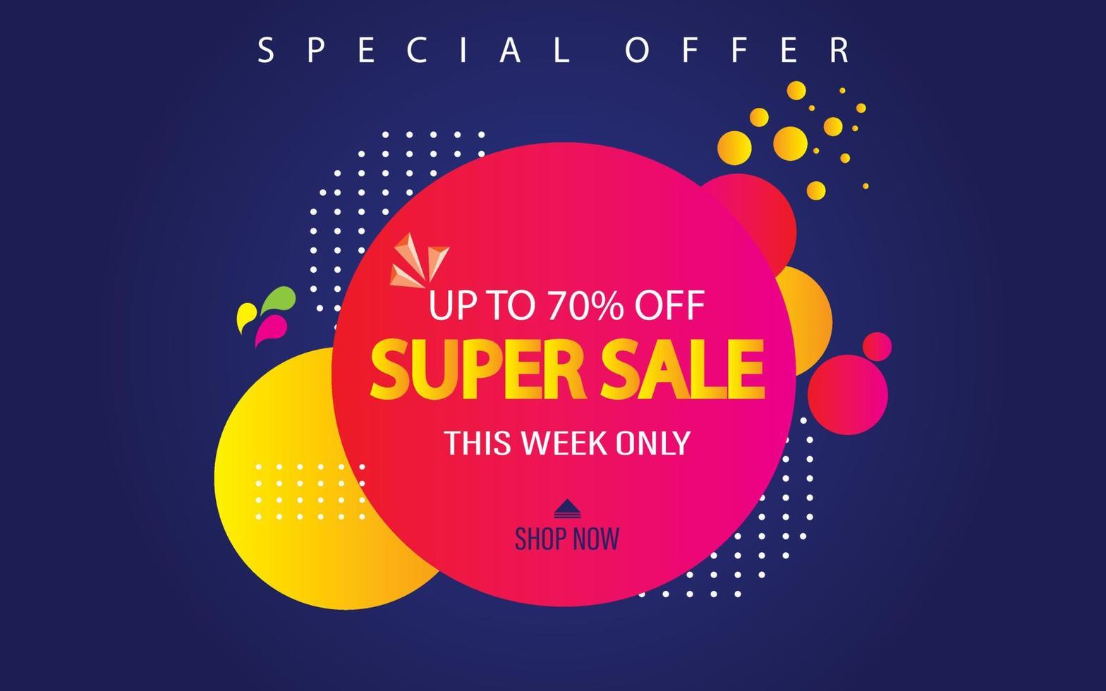 Sale banner template design  Super Sale end of season special offer banner. vector