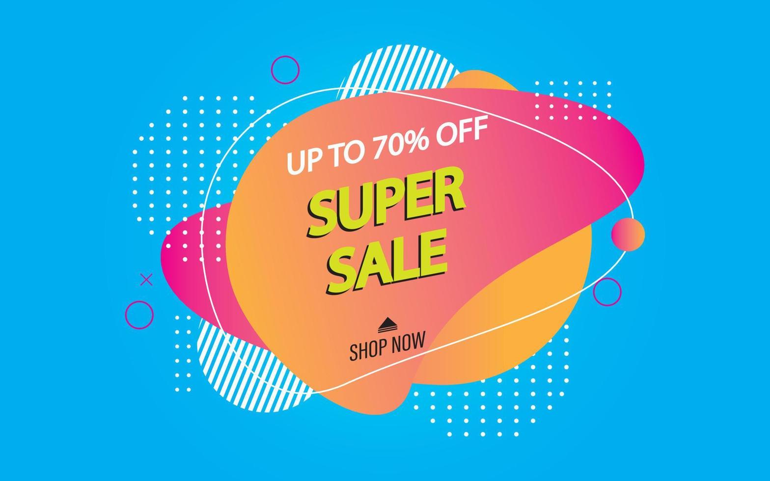 Sale banner template design  Super Sale end of season special offer banner. vector
