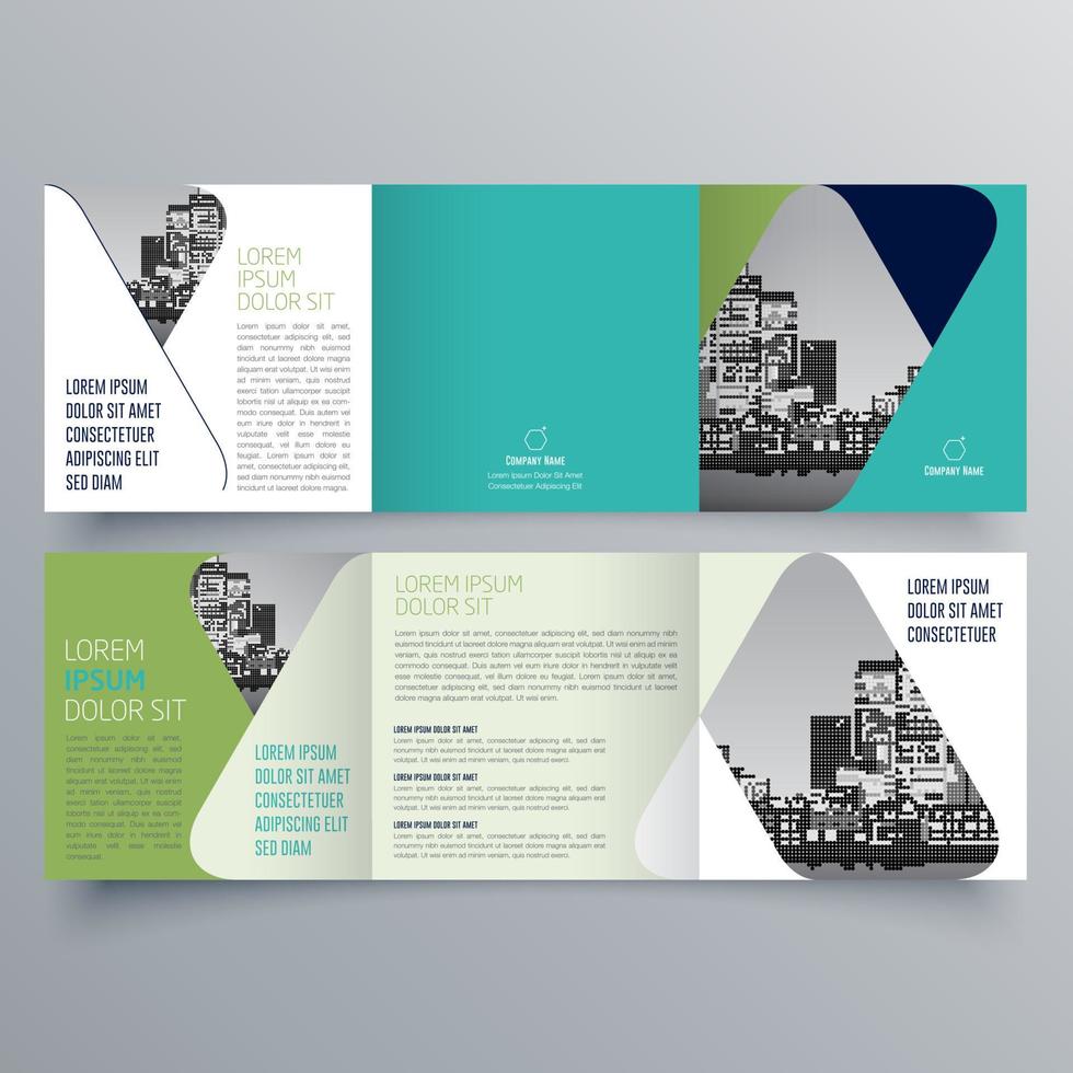 Tri-fold brochure template Minimalistic geometric design for corporate and business. Creative concept brochure vector template.