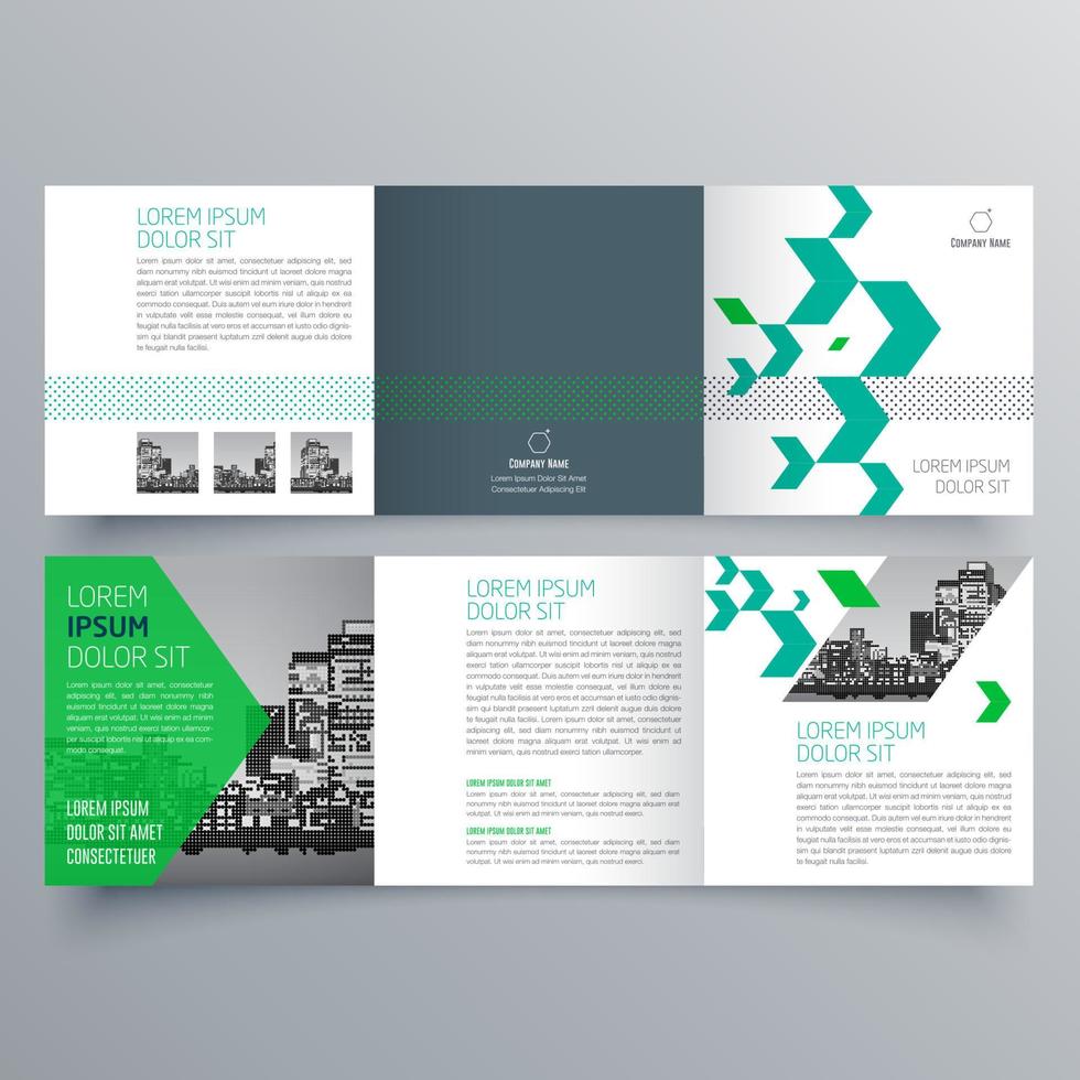 Tri-fold brochure template Minimalistic geometric design for corporate and business. Creative concept brochure vector template.