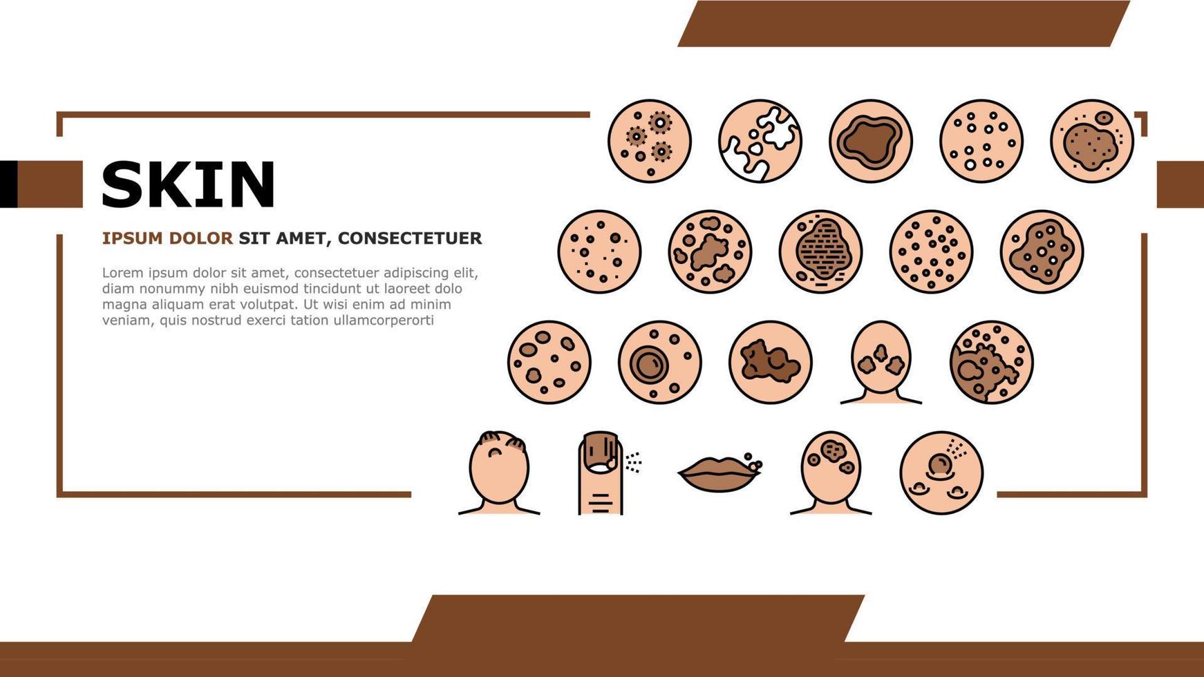 Skin Disease Symptom Landing Header Vector