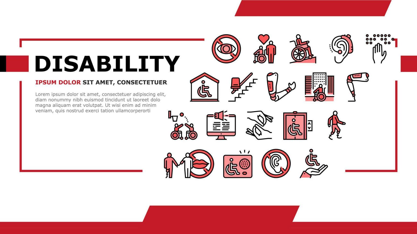 Disability Technology Landing Header Vector