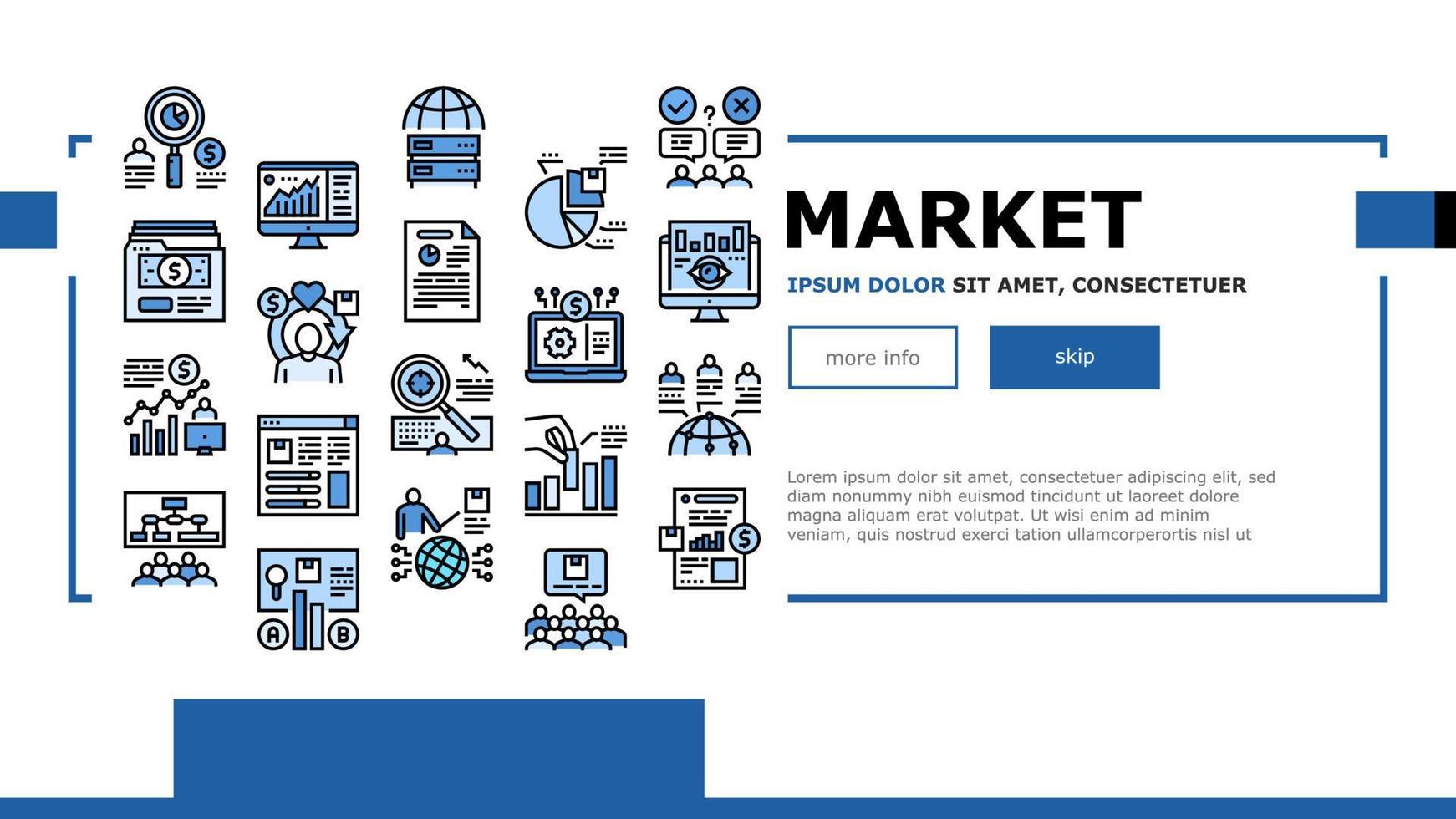 Market Research And Analysis Landing Header Vector