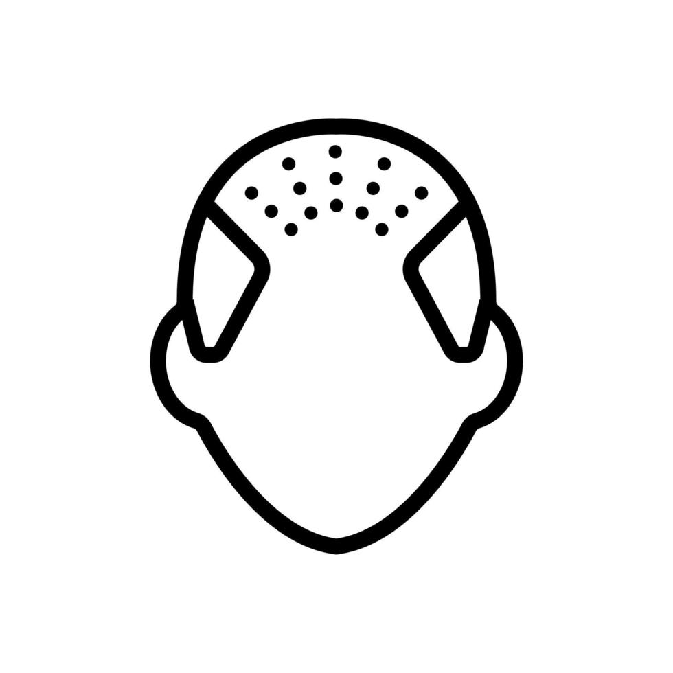 vector de icono de calvicie. ilustración de símbolo de contorno aislado