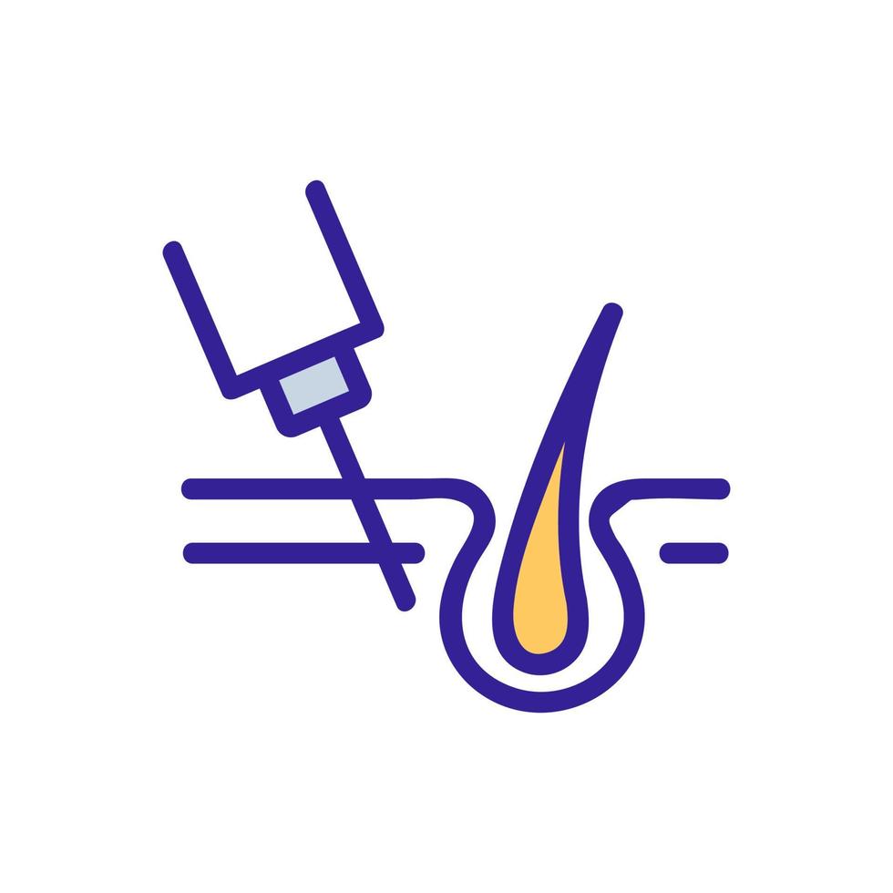 Hair transplant icon vector. Isolated contour symbol illustration vector