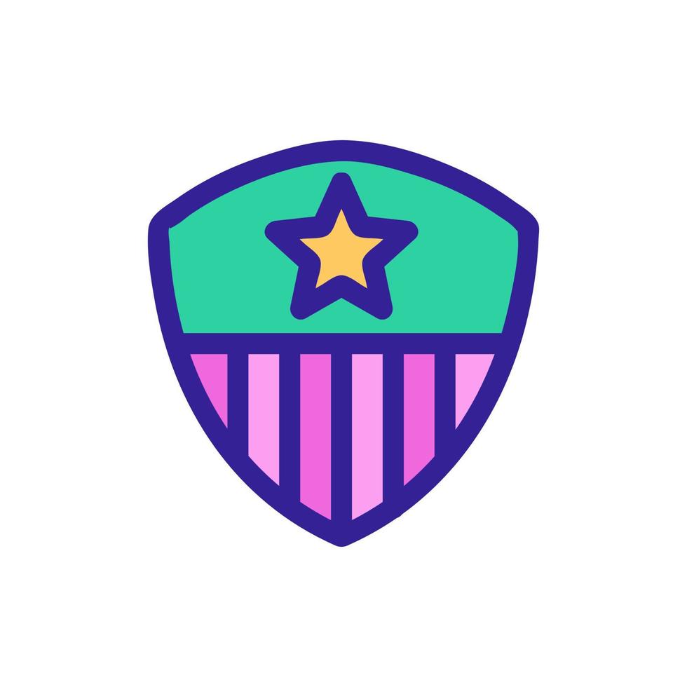 Super Hero Shield Icon Vector. Isolated contour symbol illustration vector