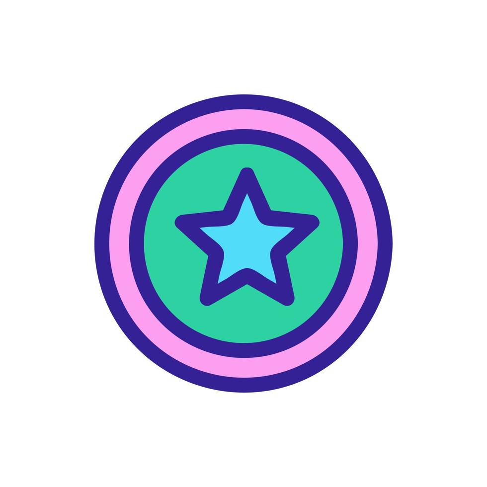 Super Hero Shield Icon Vector. Isolated contour symbol illustration vector