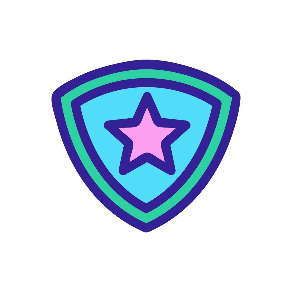 Super Hero Shield Icon Vector. Isolated contour symbol illustration vector