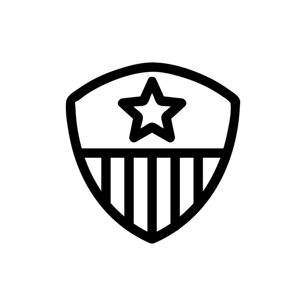 vector de icono de escudo de superhéroe. ilustración de símbolo de contorno aislado