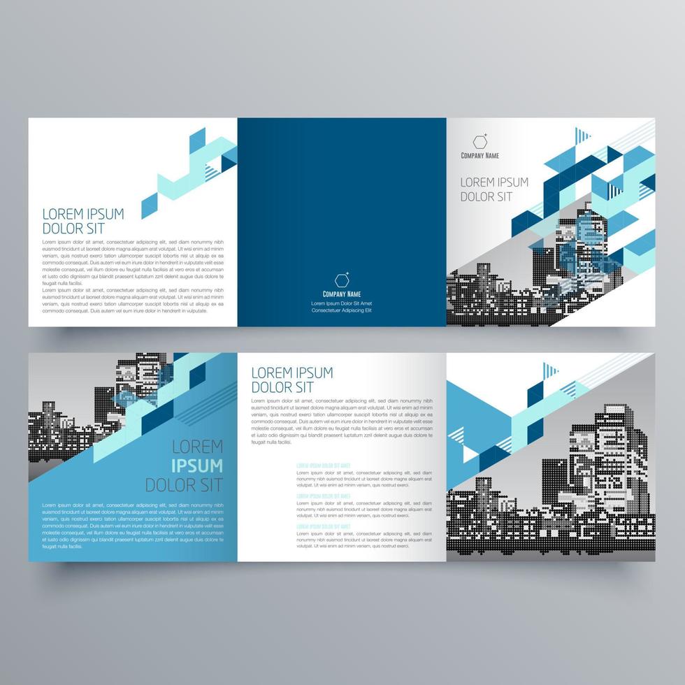 Tri-fold brochure template Minimalistic geometric design for corporate and business. Creative concept brochure vector template.