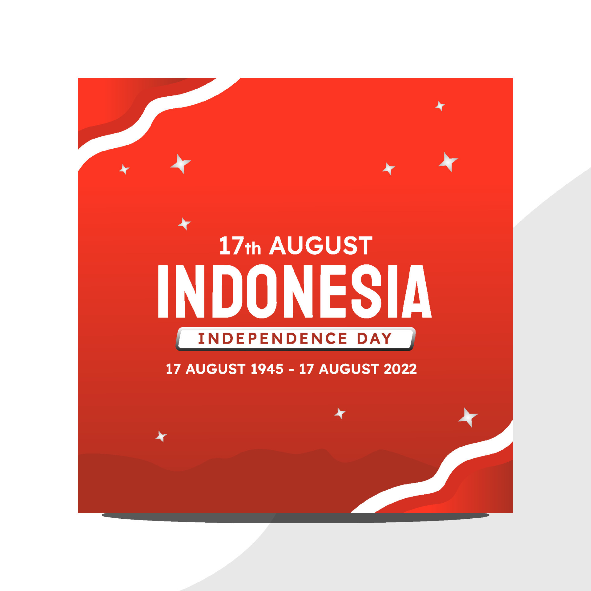 Indonesia Independence day 2022 Social Media Post Template 9936006
