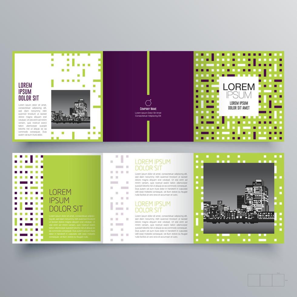 Tri-fold brochure template Minimalistic geometric design for corporate and business. Creative concept brochure vector template.