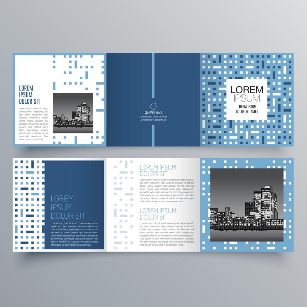 Tri-fold brochure template Minimalistic geometric design for corporate and business. Creative concept brochure vector template.