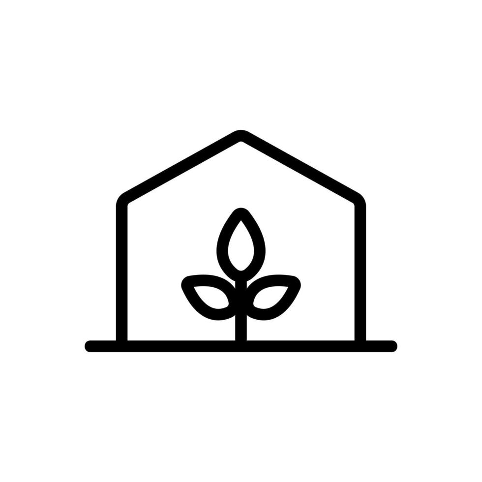 Greenhouse icon vector. Isolated contour symbol illustration vector