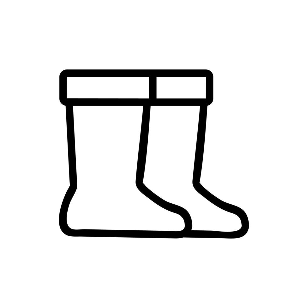 vector de icono de botas de goma. ilustración de símbolo de contorno aislado