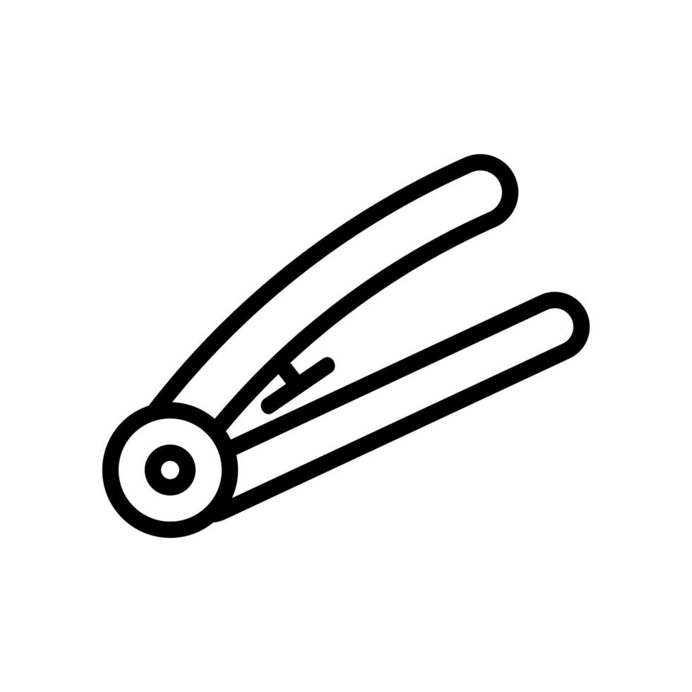 garlic chopper with lever icon vector outline illustration