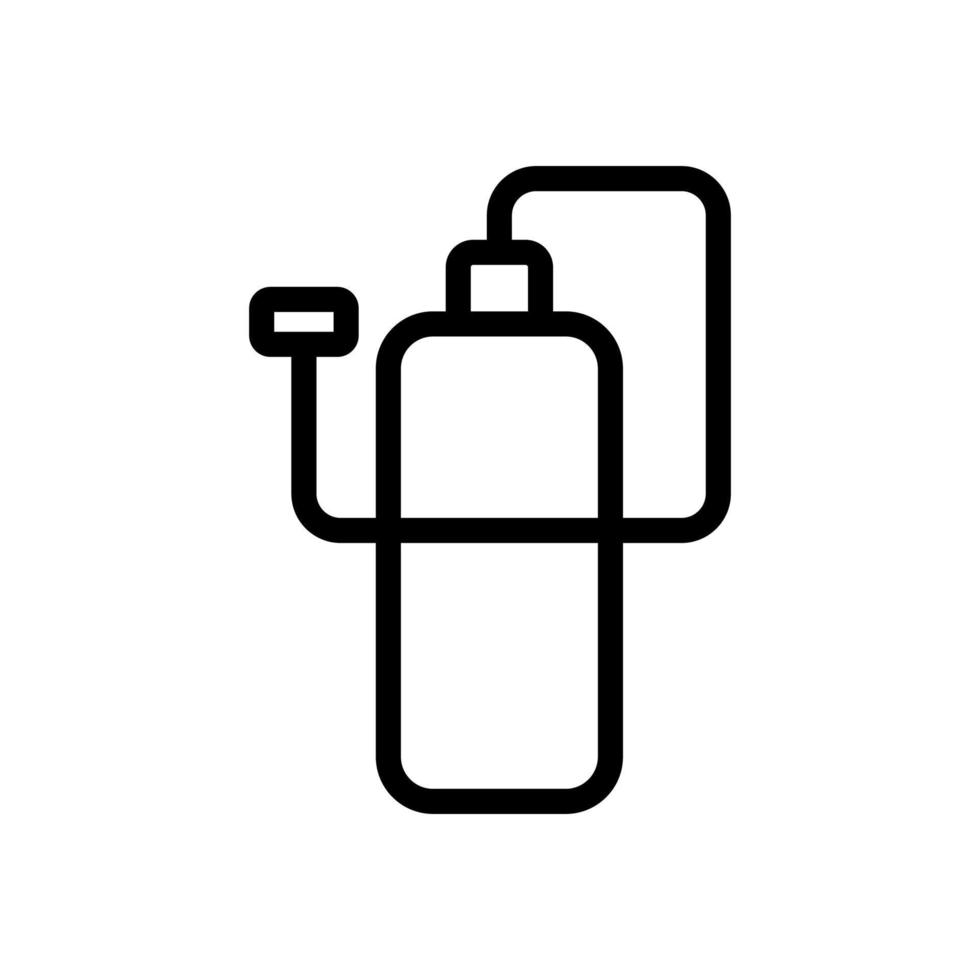 gas butane icon vector. Isolated contour symbol illustration vector