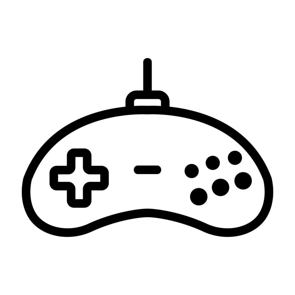Game joystick icon vector. Isolated contour symbol illustration vector