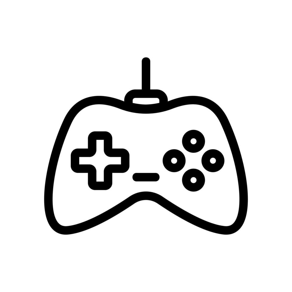 Game joystick icon vector. Isolated contour symbol illustration vector