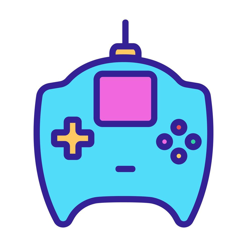 Game joystick icon vector. Isolated contour symbol illustration vector