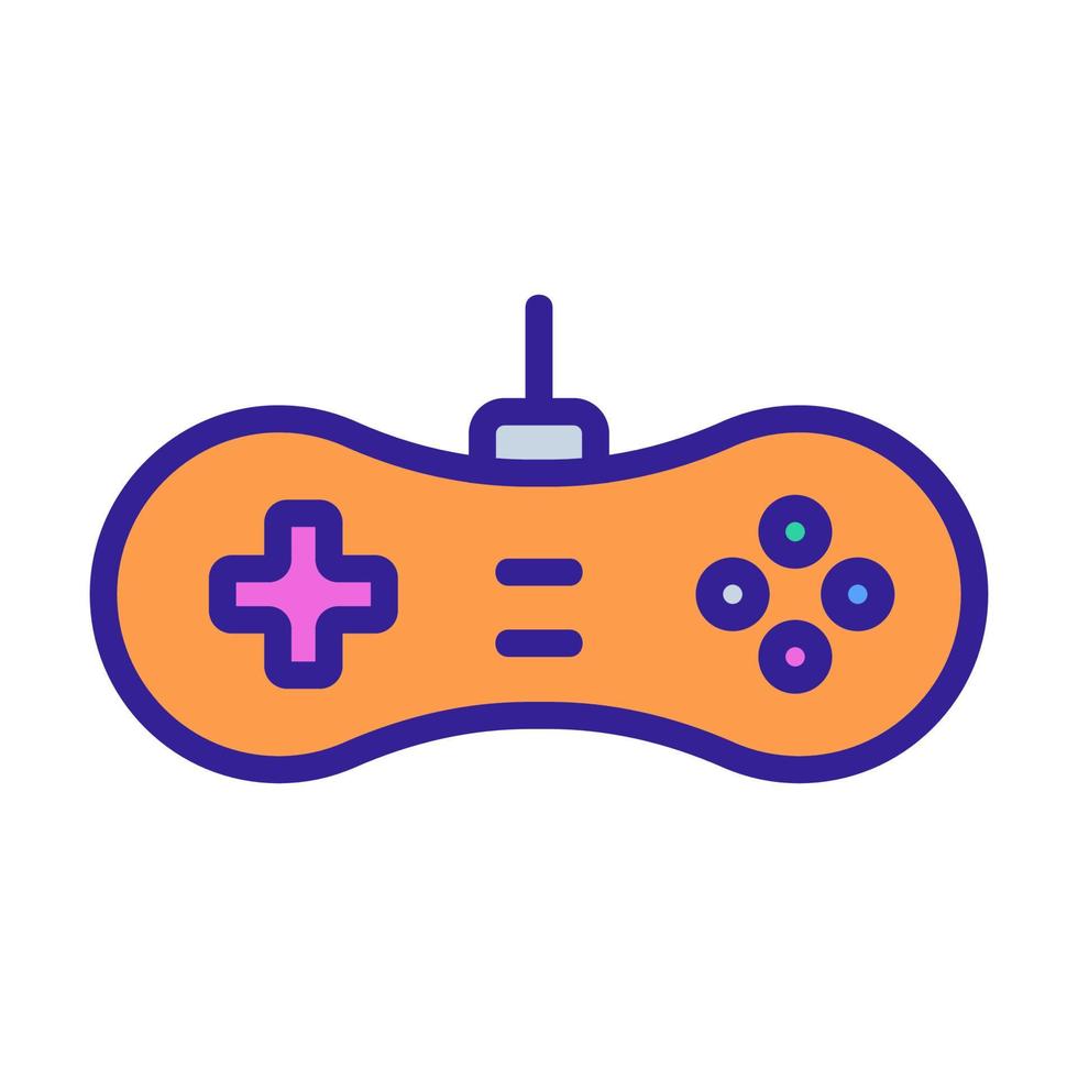 Game joystick icon vector. Isolated contour symbol illustration vector