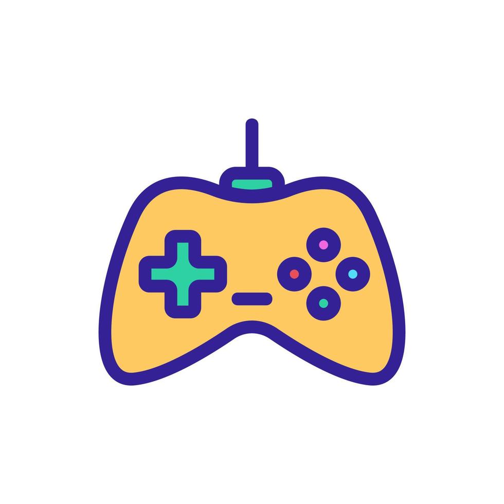 Game joystick icon vector. Isolated contour symbol illustration vector