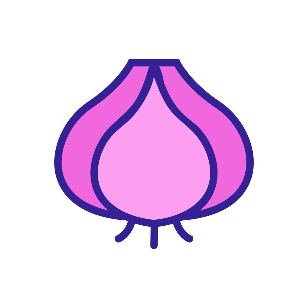 garlic icon vector. Isolated contour symbol illustration vector