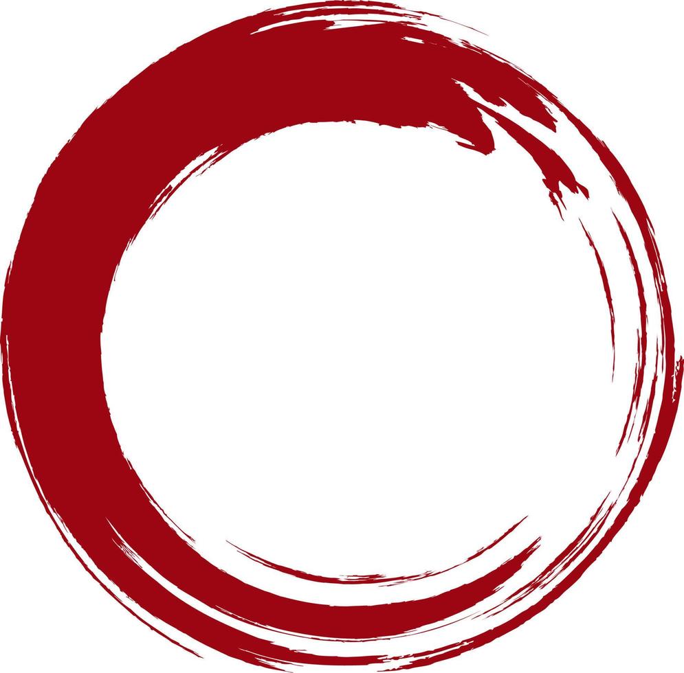 Red enso zen circle brush stroke. 9936557 Vector Art at Vecteezy