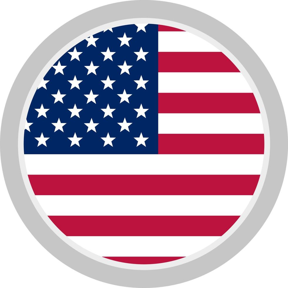 United States Flag Button vector