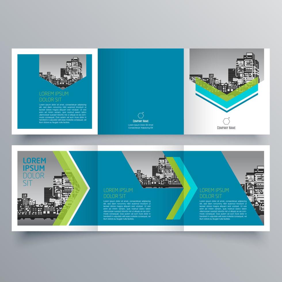 Tri-fold brochure template Minimalistic geometric design for corporate and business. Creative concept brochure vector template.