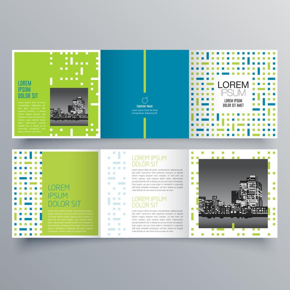 Tri-fold brochure template Minimalistic geometric design for corporate and business. Creative concept brochure vector template.