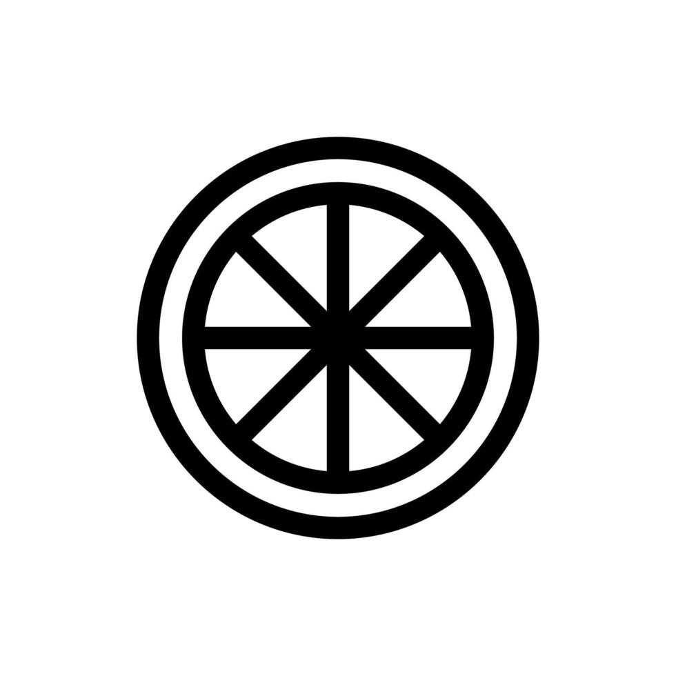 slice of orange icon vector. Isolated contour symbol illustration vector