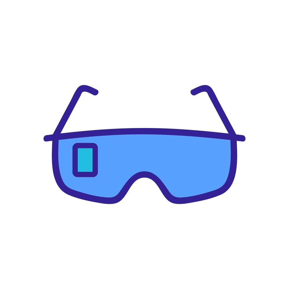 vector de icono de jugador de gafas. ilustración de símbolo de contorno aislado