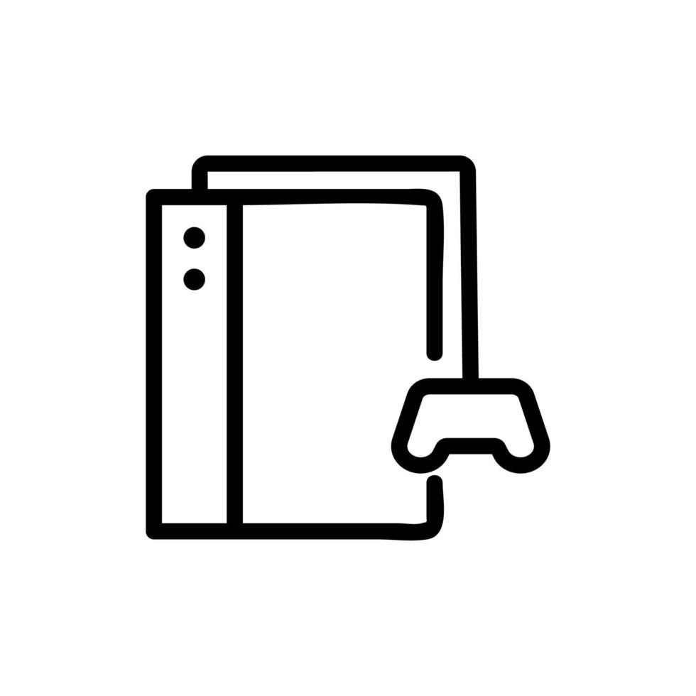 Game console icon vector. Isolated contour symbol illustration vector