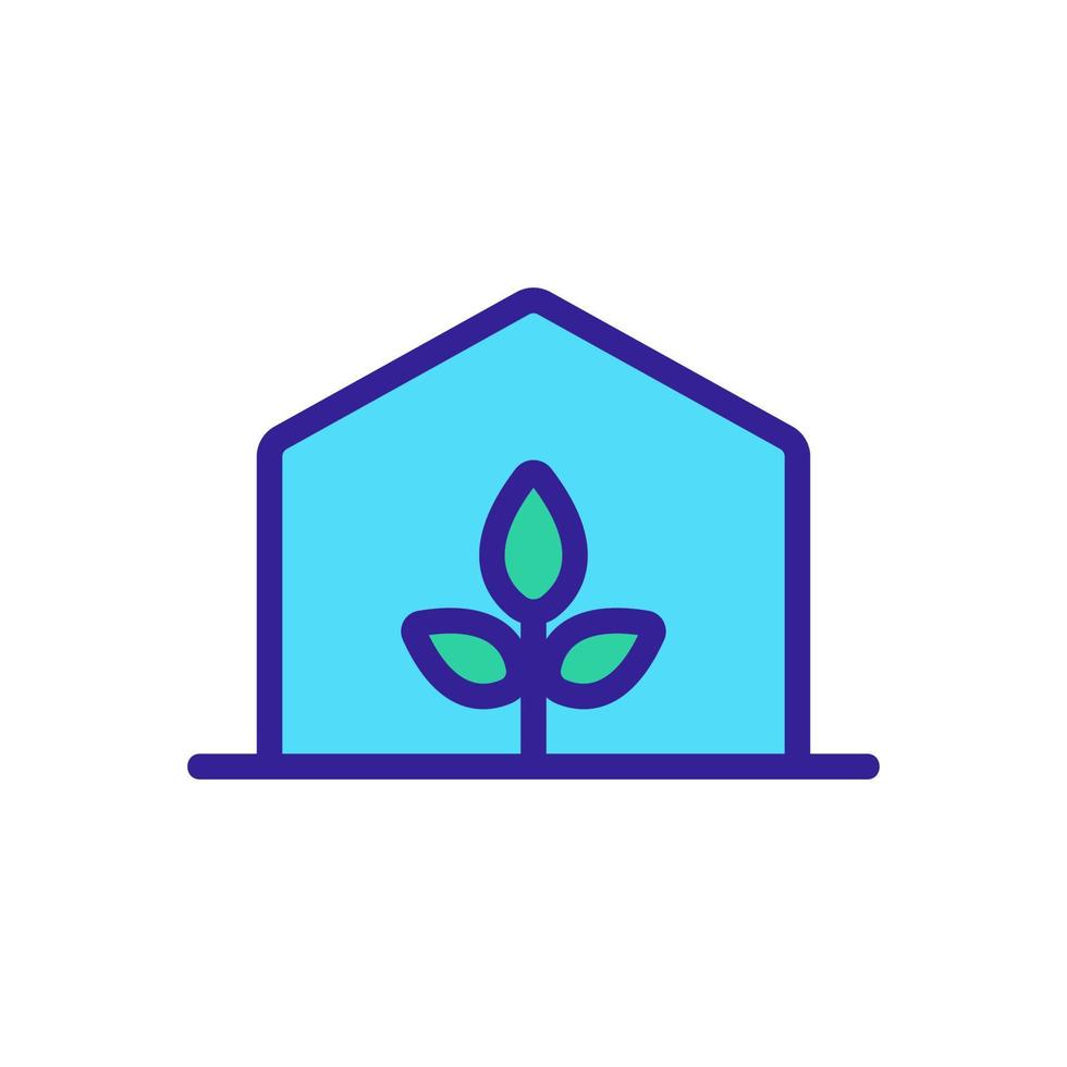 Greenhouse icon vector. Isolated contour symbol illustration vector