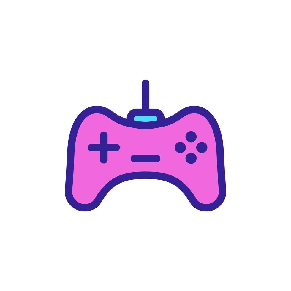 Game joystick icon vector. Isolated contour symbol illustration vector