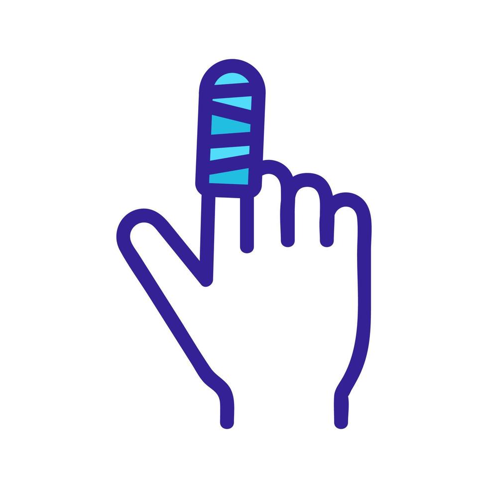 vector de icono de dedo fracturado. ilustración de símbolo de contorno aislado