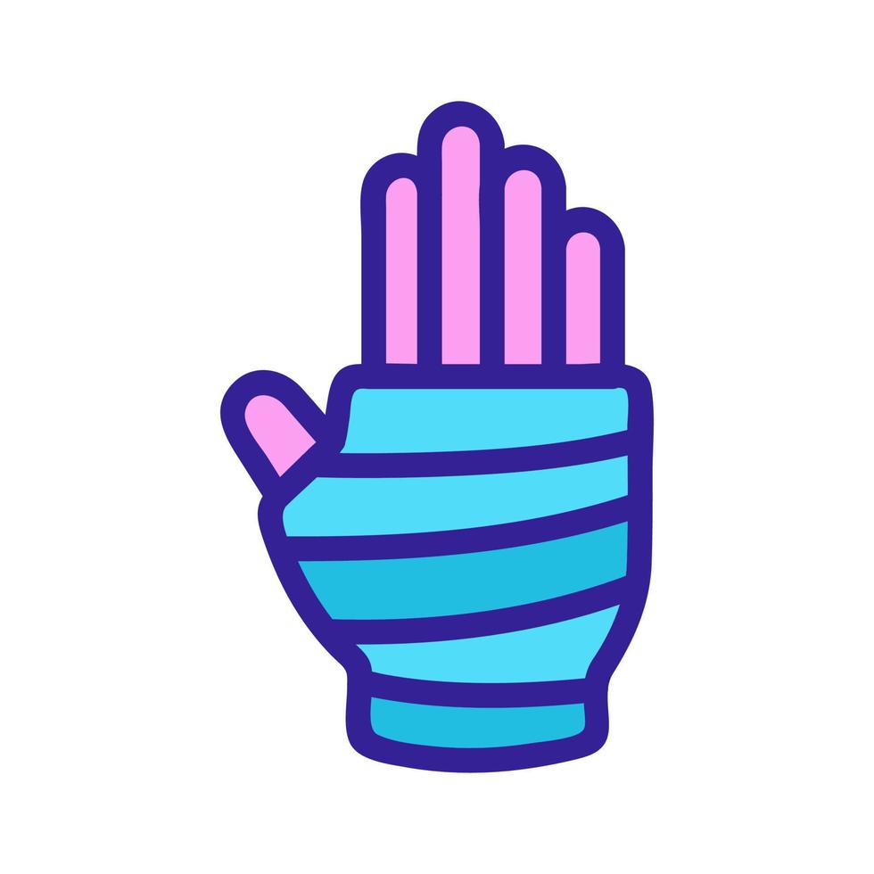 hand bandage icon vector. Isolated contour symbol illustration vector