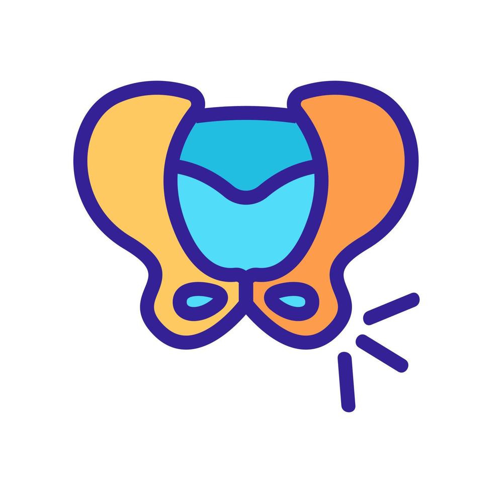 bruised bone icon vector. Isolated contour symbol illustration vector