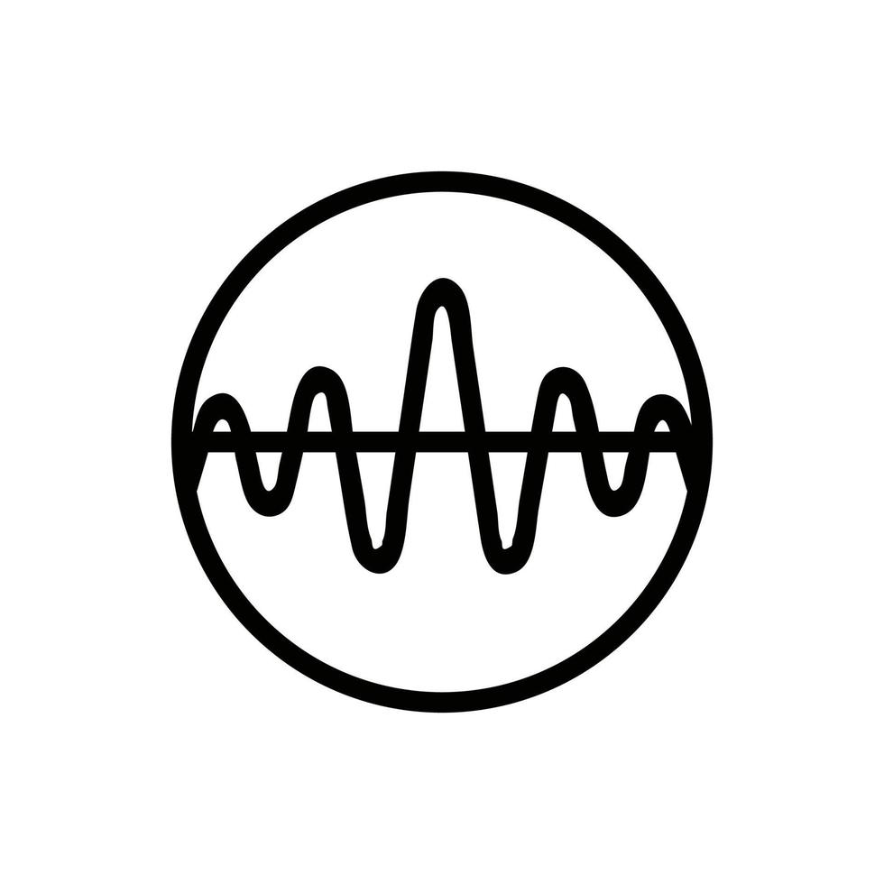 sound wave icon vector. Isolated contour symbol illustration vector