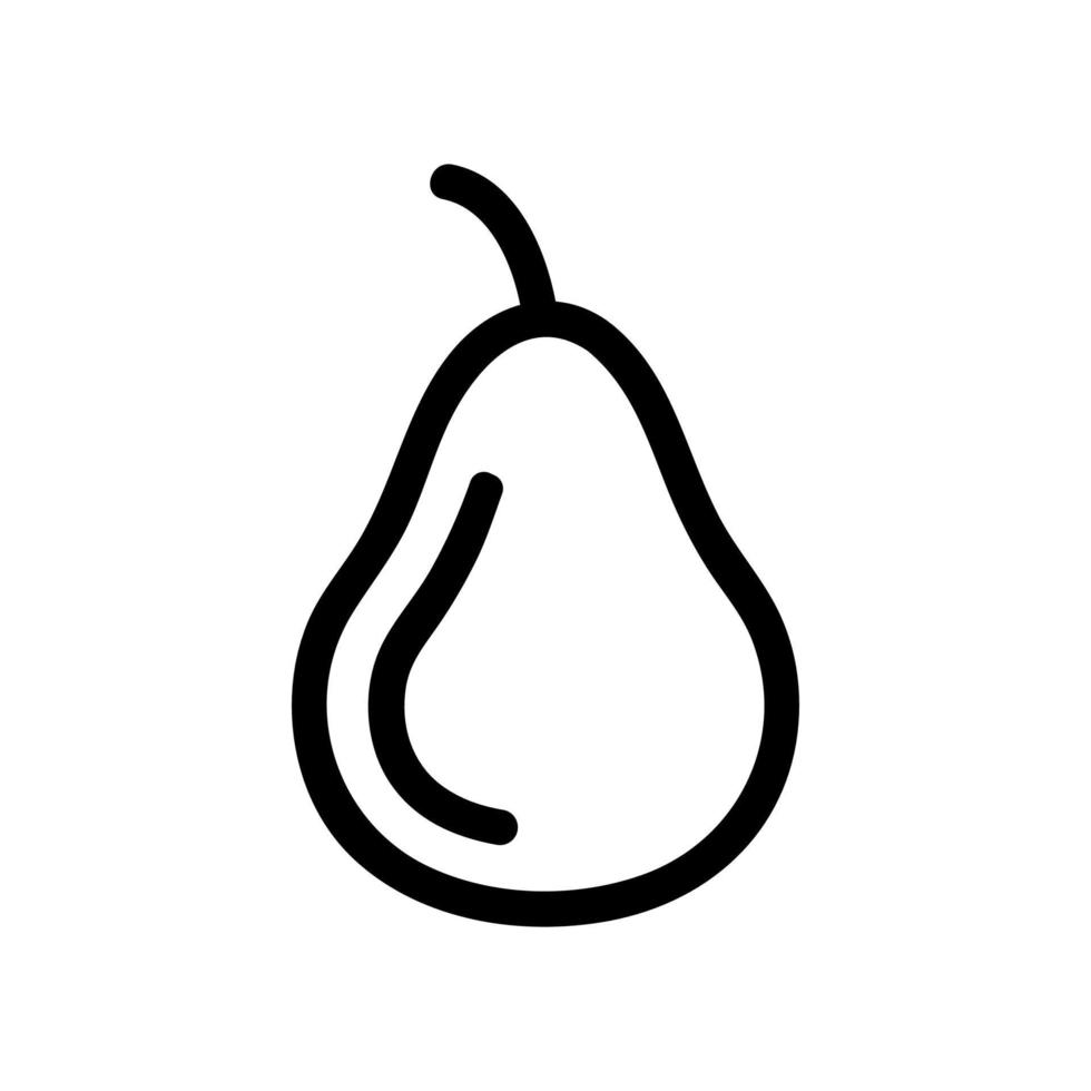 pear icon vector. Isolated contour symbol illustration vector