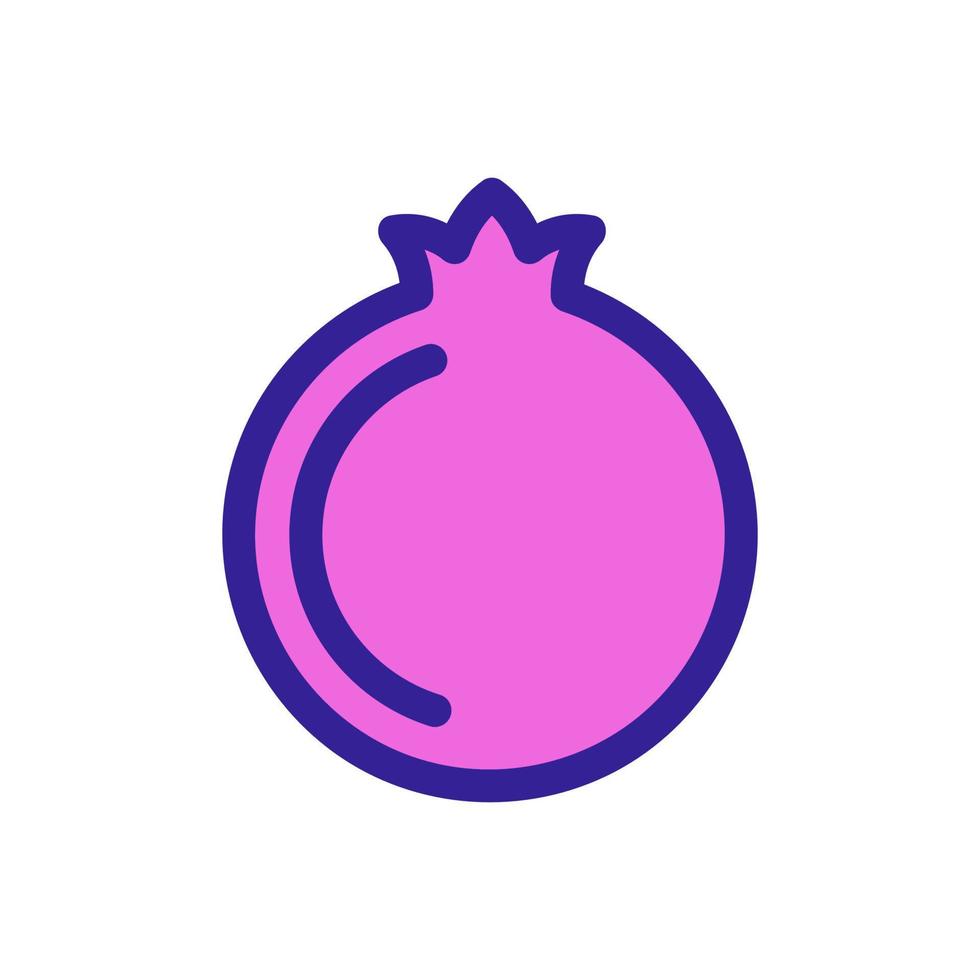 pomegranate icon vector. Isolated contour symbol illustration vector