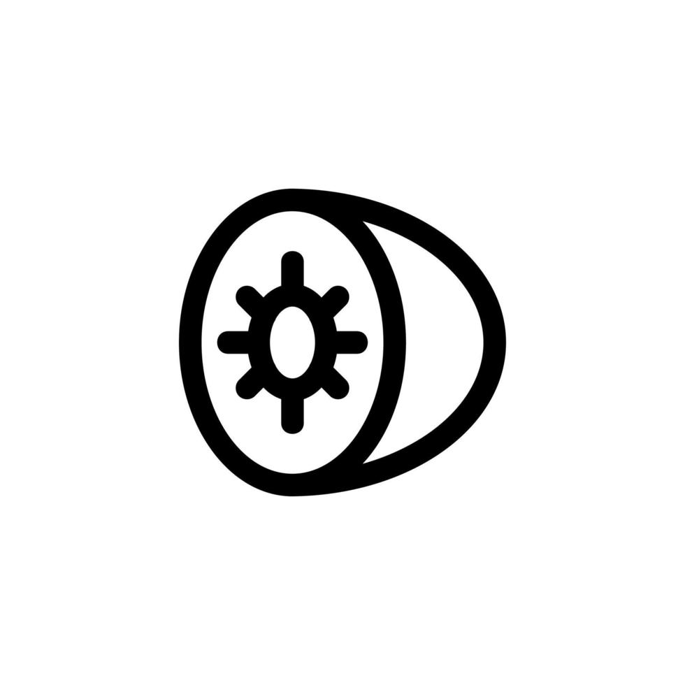 Kiwi icon vector. Isolated contour symbol illustration vector