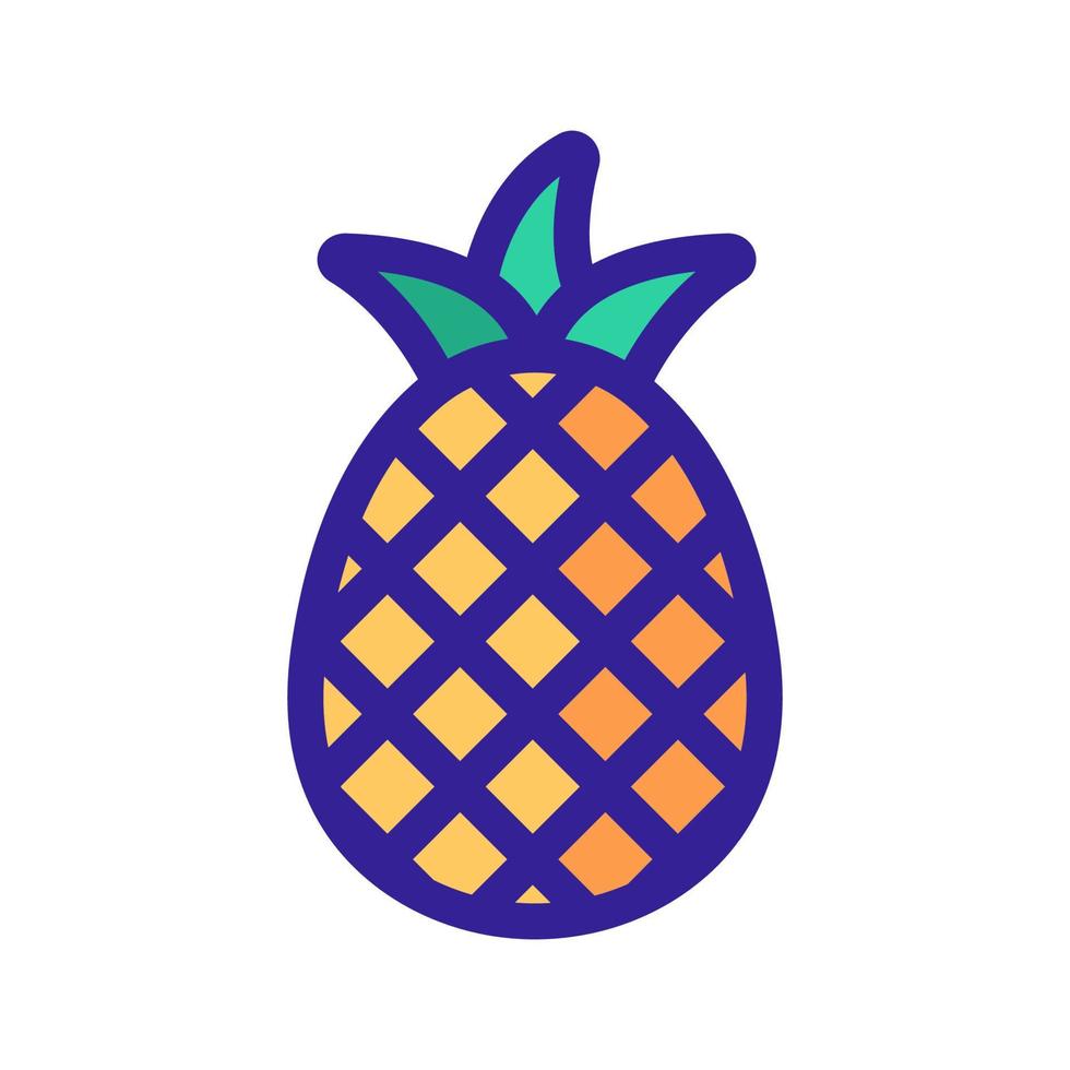 pineapple icon vector. Isolated contour symbol illustration vector